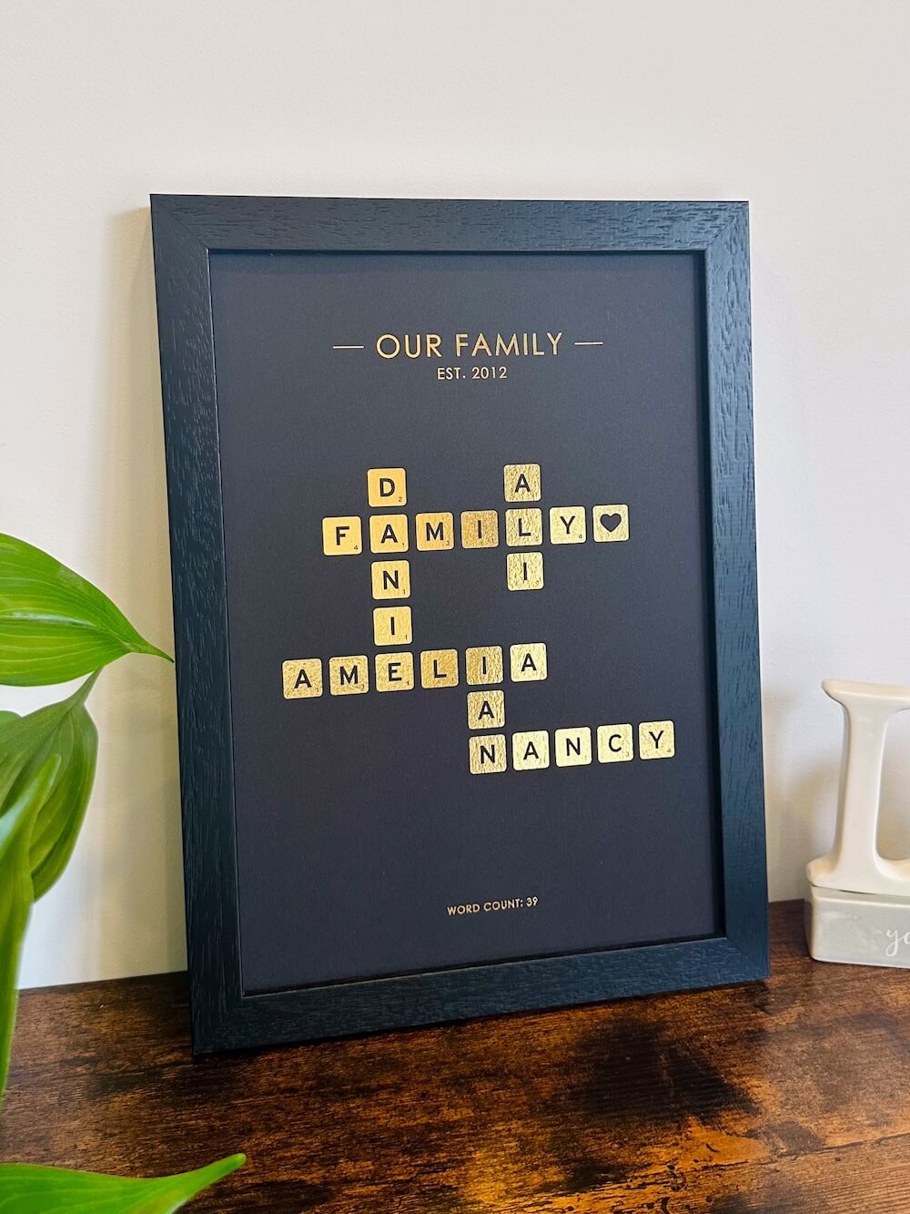 Custom Family Name Puzzle Foil Print