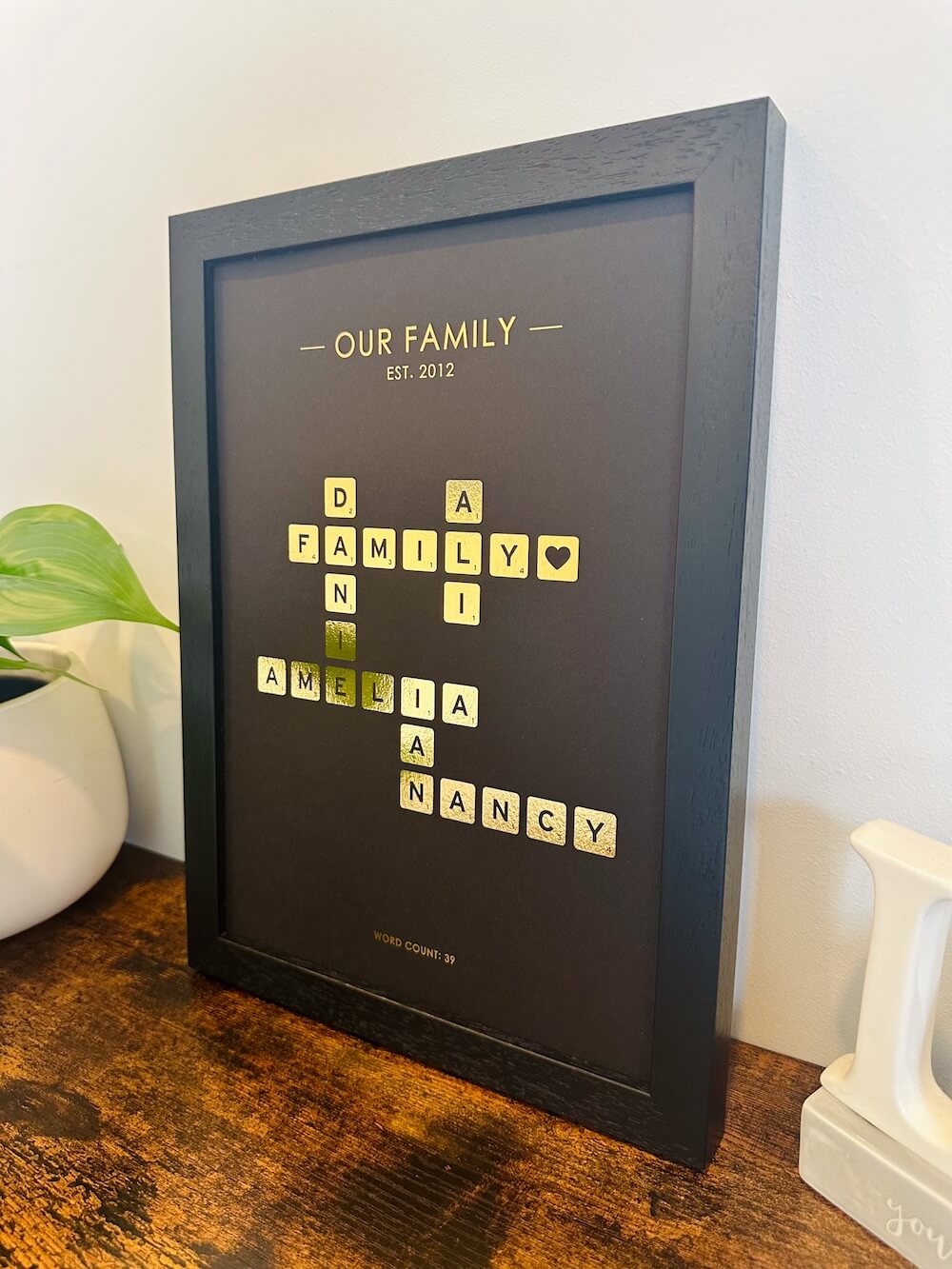 Custom Family Name Puzzle Foil Print