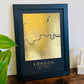 Custom Foil Map Prints Any Location