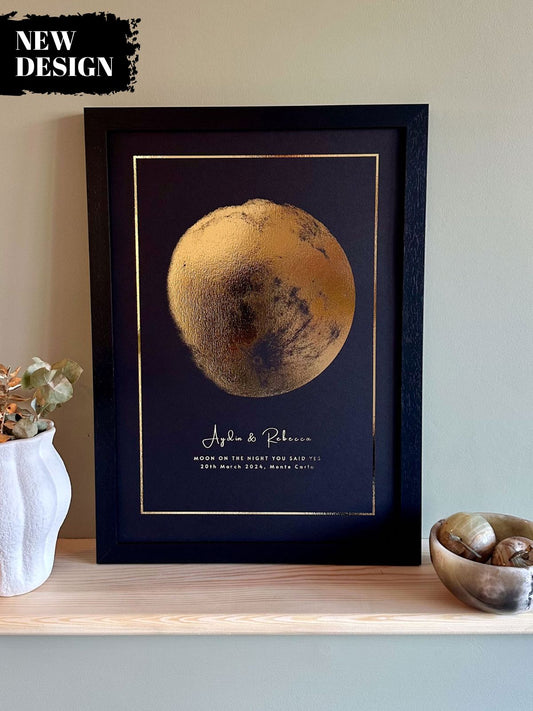 Custom Foil Moon Phase Foil Print