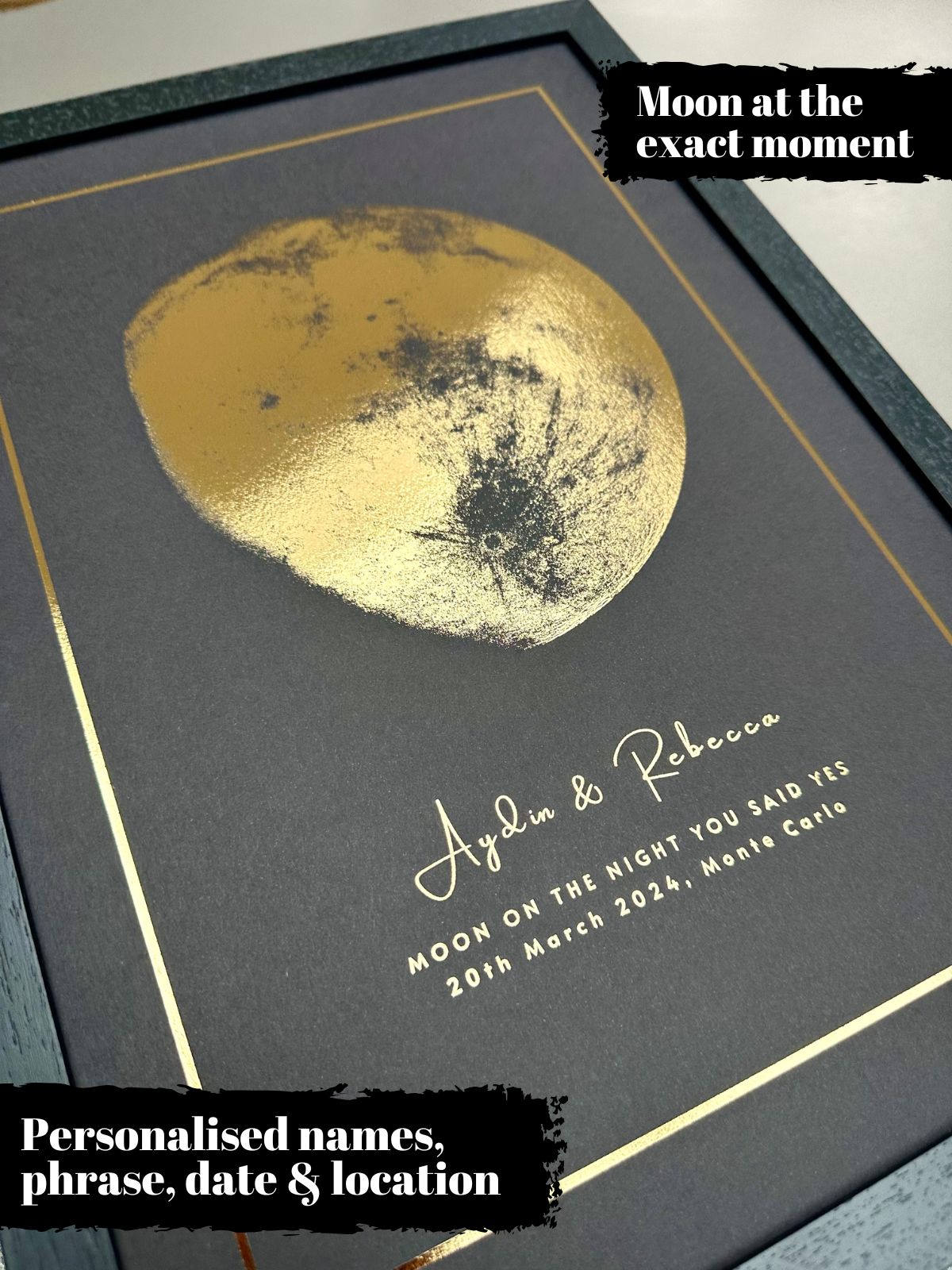 Custom Foil Moon Phase Foil Print