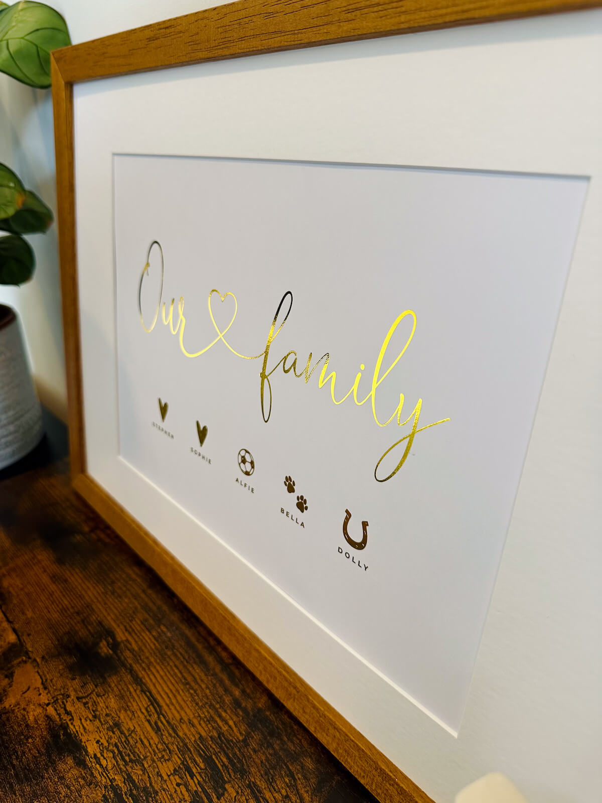 Custom Family Name Foil Print