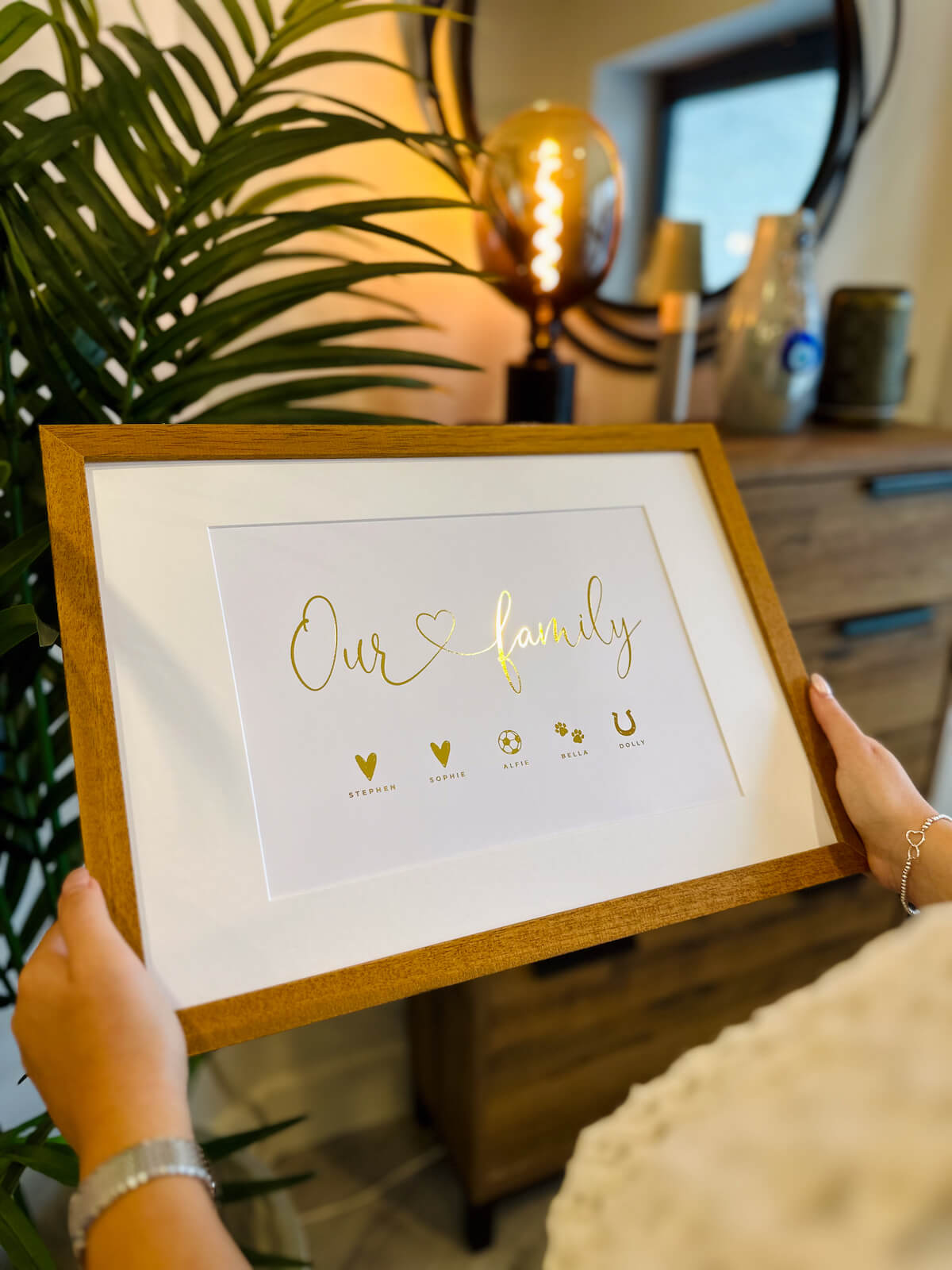 Custom Family Name Foil Print