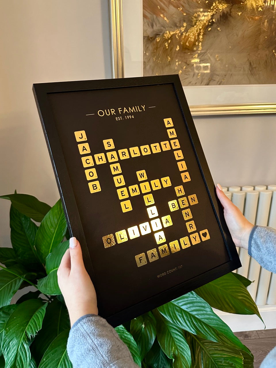 Custom Family Name Puzzle Foil Print