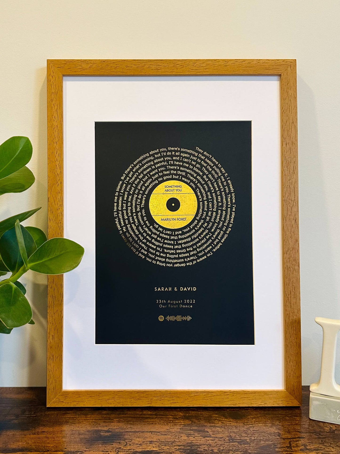 Song Lyrics | Custom Metallic Foil Print