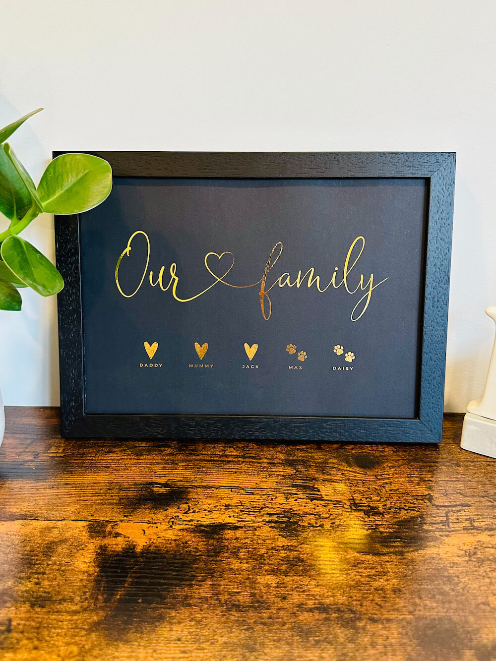 Custom Family Name Foil Print