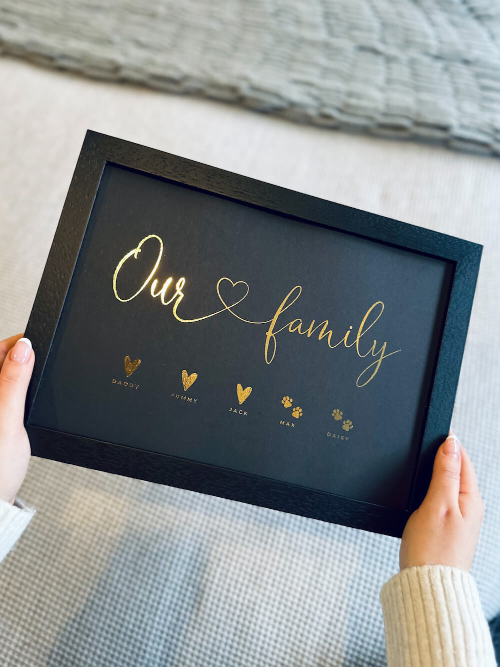 Custom Family Name Foil Print